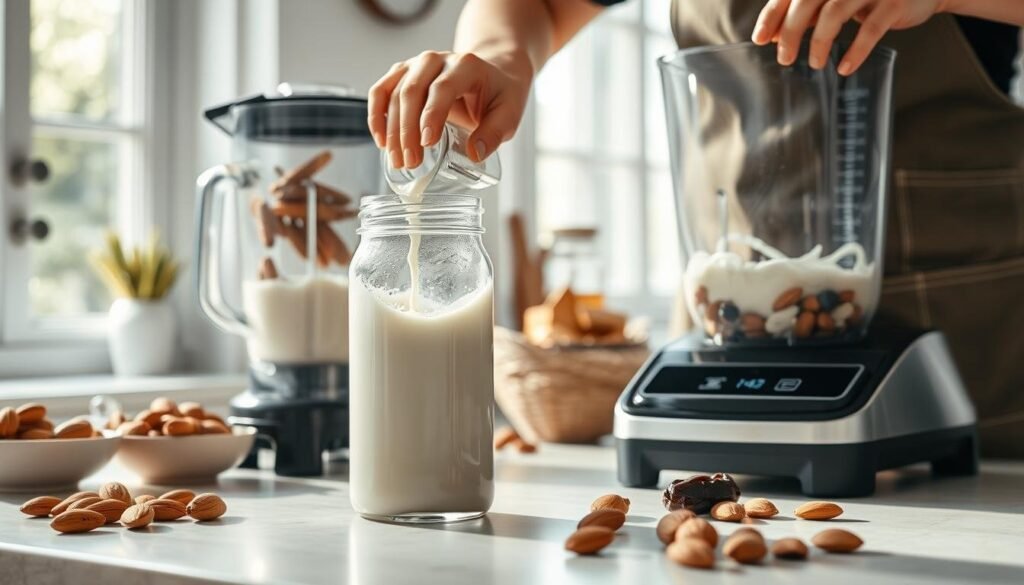 making almond milk at home